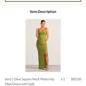 Club L London maternity green bodycon zip up dress. Baby shower dress